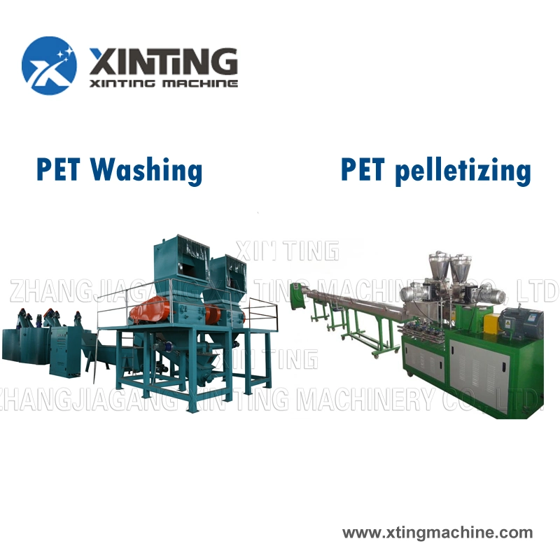 Waste Pet/HDPE/LDPE/PP/PE Bottles Films Woven Bags Plastic Recycling Pelletizing/Granulator/Granulation/Flakes Scrap Crushing Washing/Squeezing Shredder Machine